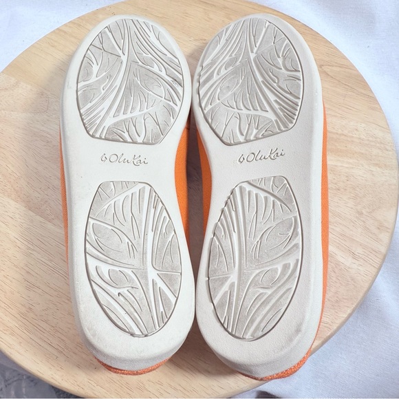 OluKai Nohea Canvas Slip Ons Orange Women’s Size 7.5 - Picture 7 of 8